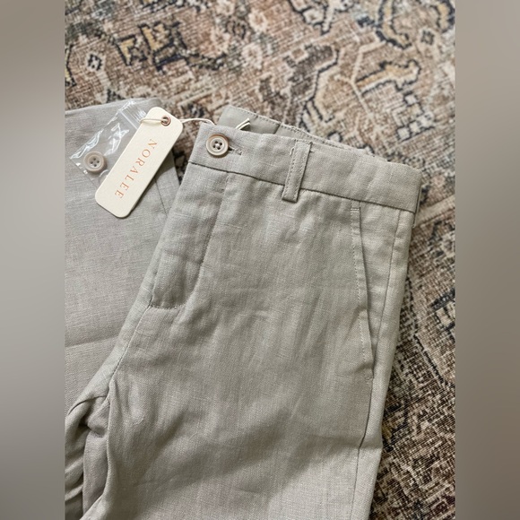 Noralee Ash Linen Pants + Bow Tie - Picture 3 of 4